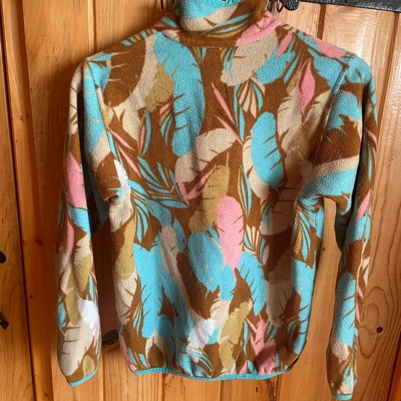 Patagonia Kids' Blue and Brown Fleece Hoodie - Picture 4 of 4